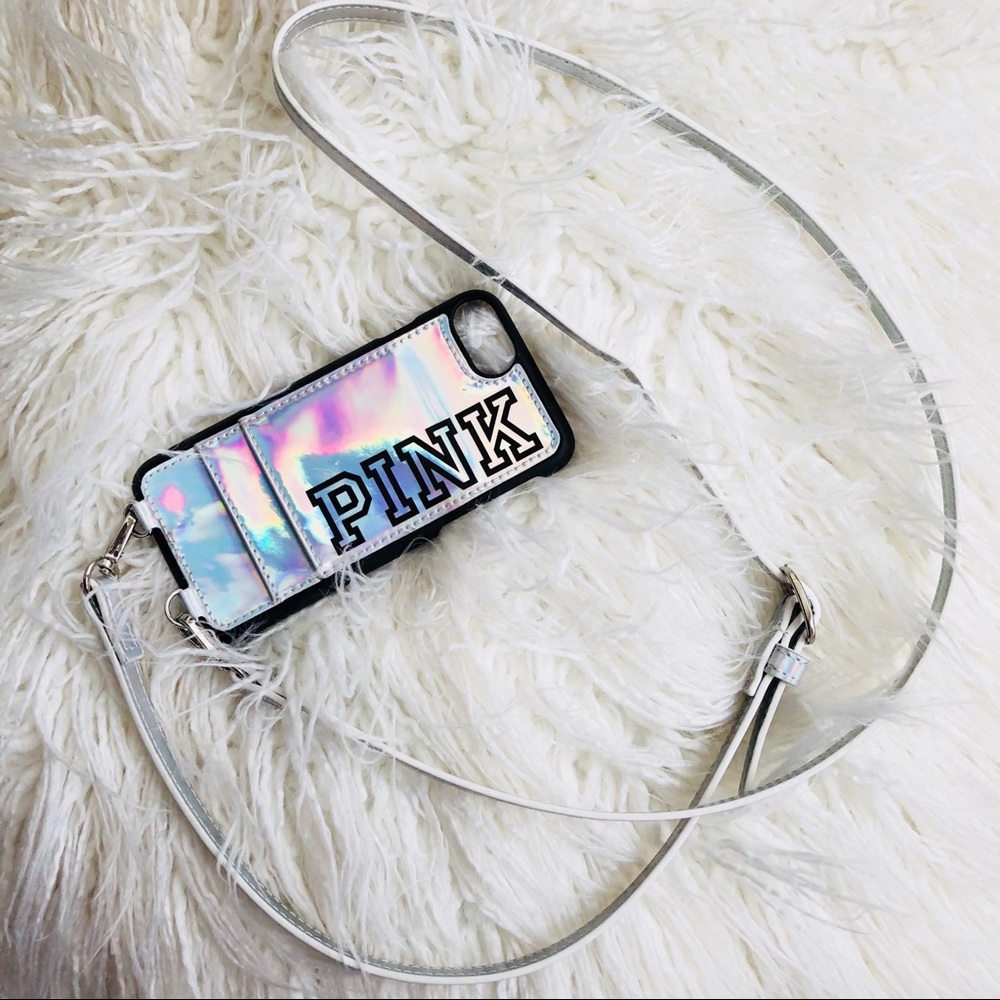 VS PINK iPhone 6/7/8 Crossbody Case with CC Holder